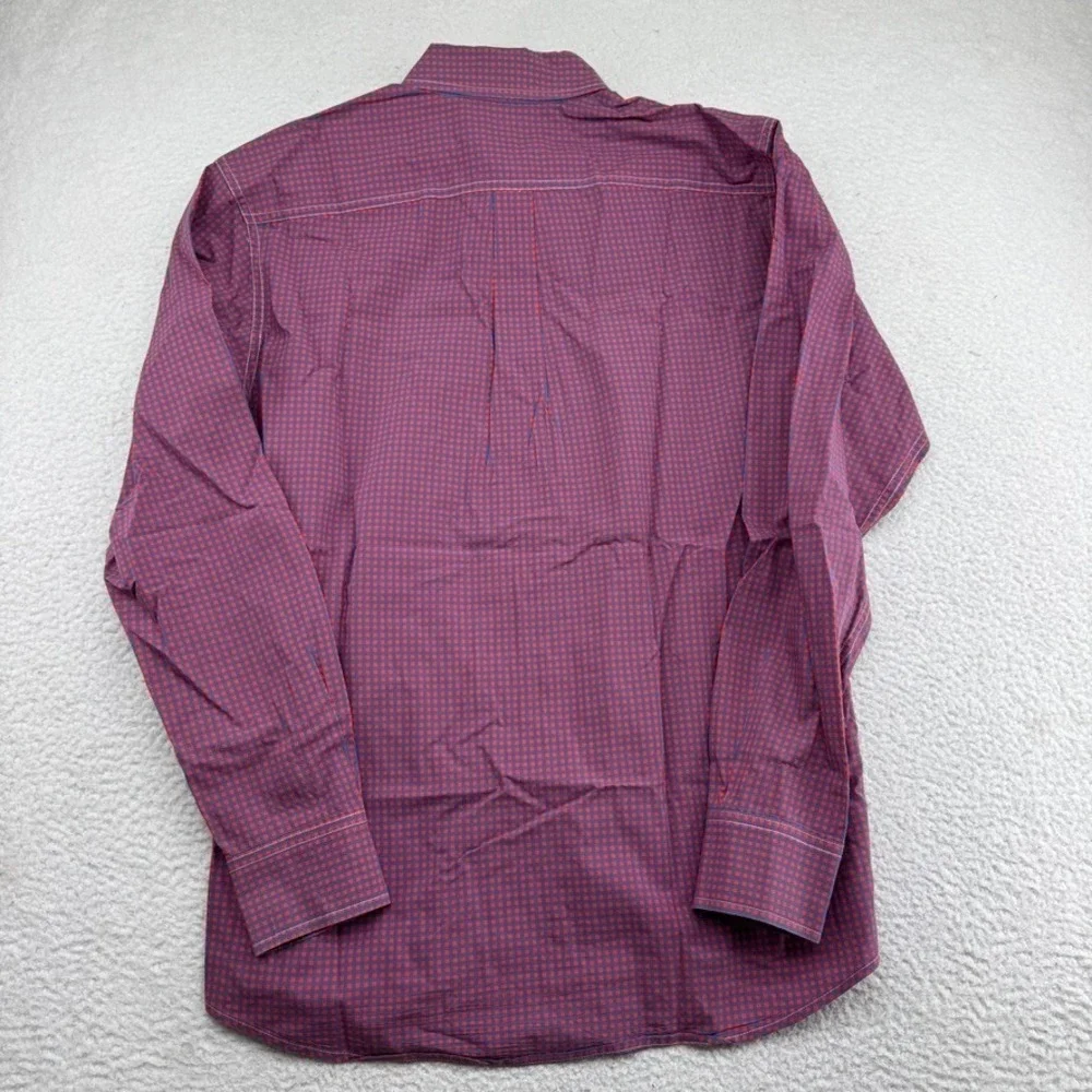 Bills Khakis Shirt Men XL Blue Orange Plaid Long Sleeve Button Down Front Pocket